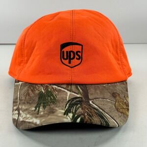 UPS‎ Realtree AP Blaze Orange Camo Hat Baseball Cap Adjustable Insulated Hunting